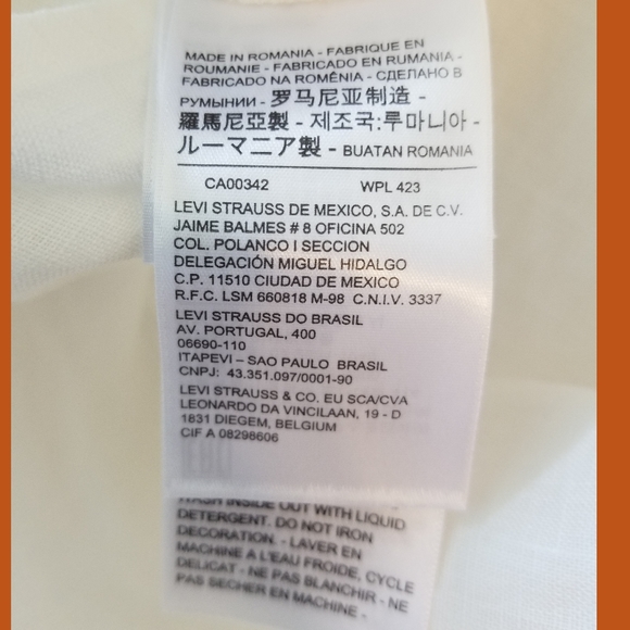 Levi's Made & Crafted White Linen Boho Midi Dre… - Picture 6 of 8